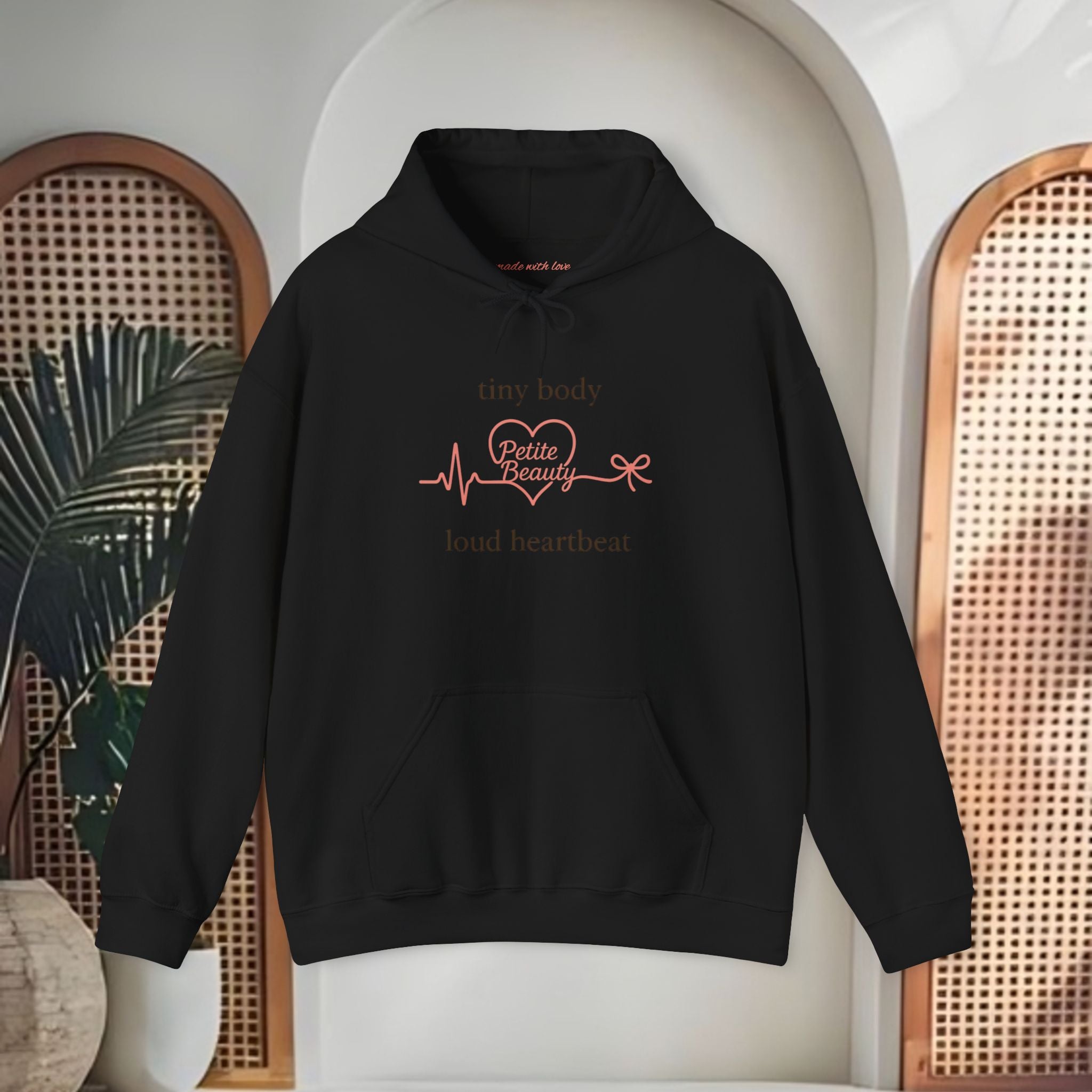 Pregnancy Announcement Hoodie – "Tiny Body, Loud Heartbeat" Maternity Sweatshirt