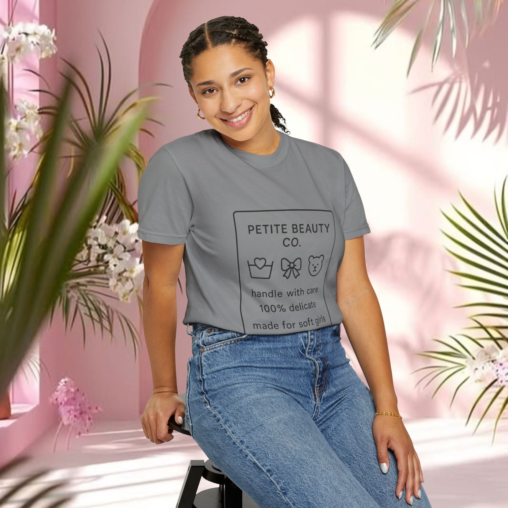 Vintage Cute Black Text T-Shirt