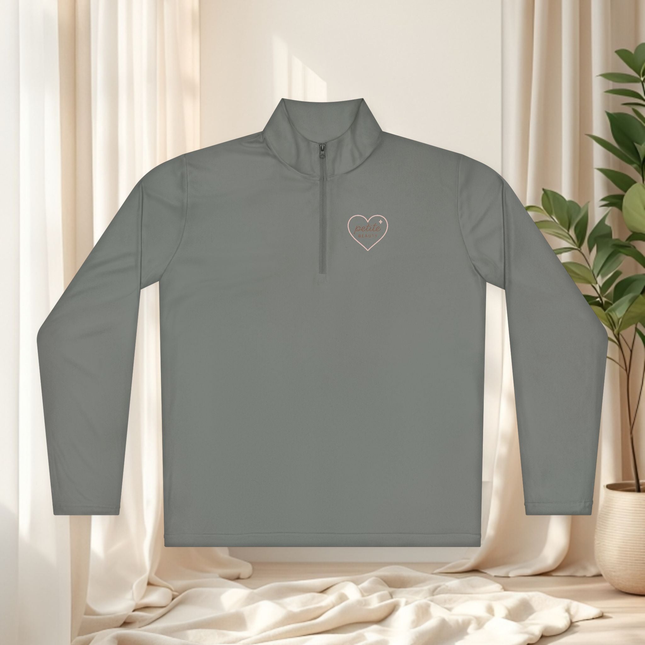 Minimal Clean Cute Quarter-Zip Pullover