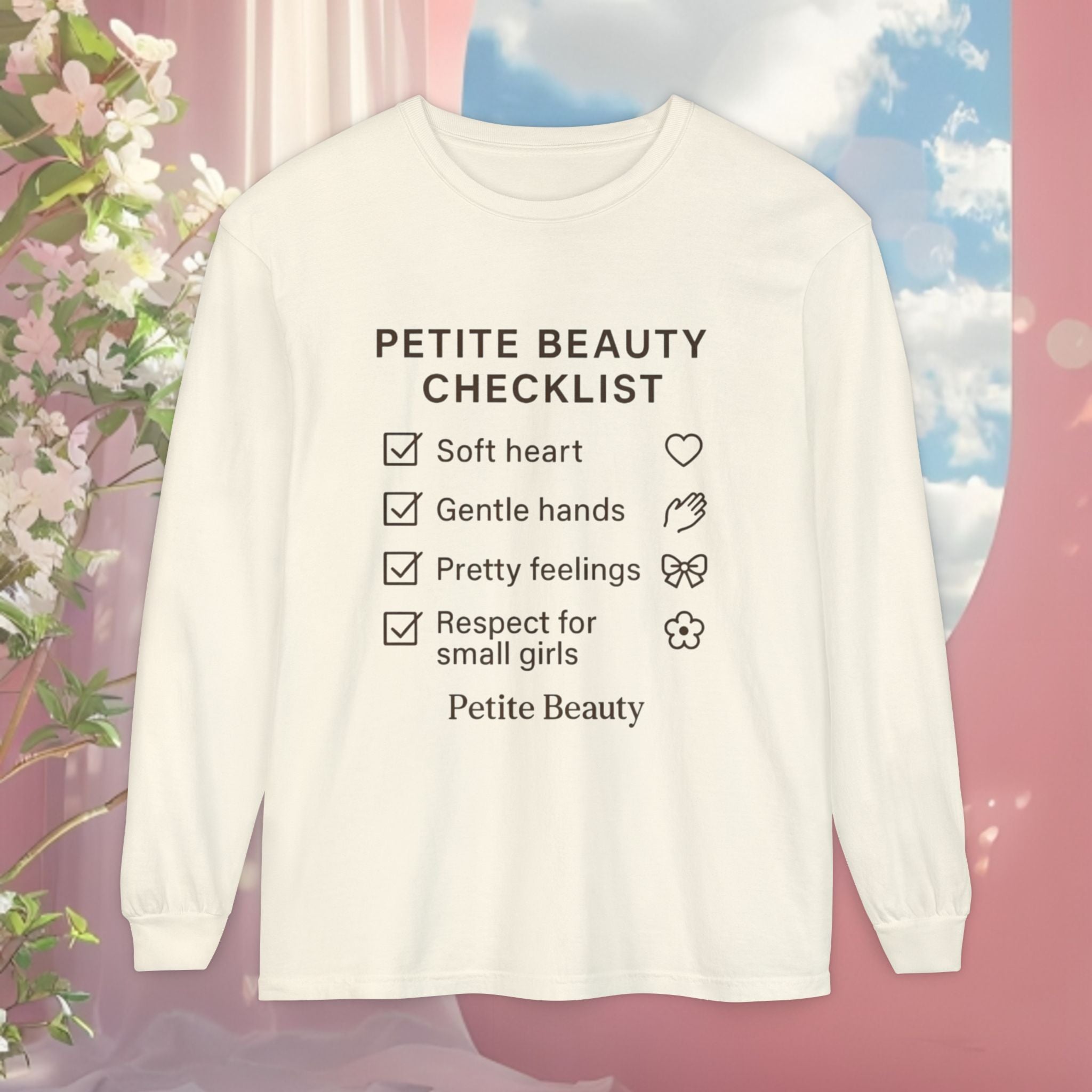 Minimal Feminine Cute Long Sleeve T-Shirt