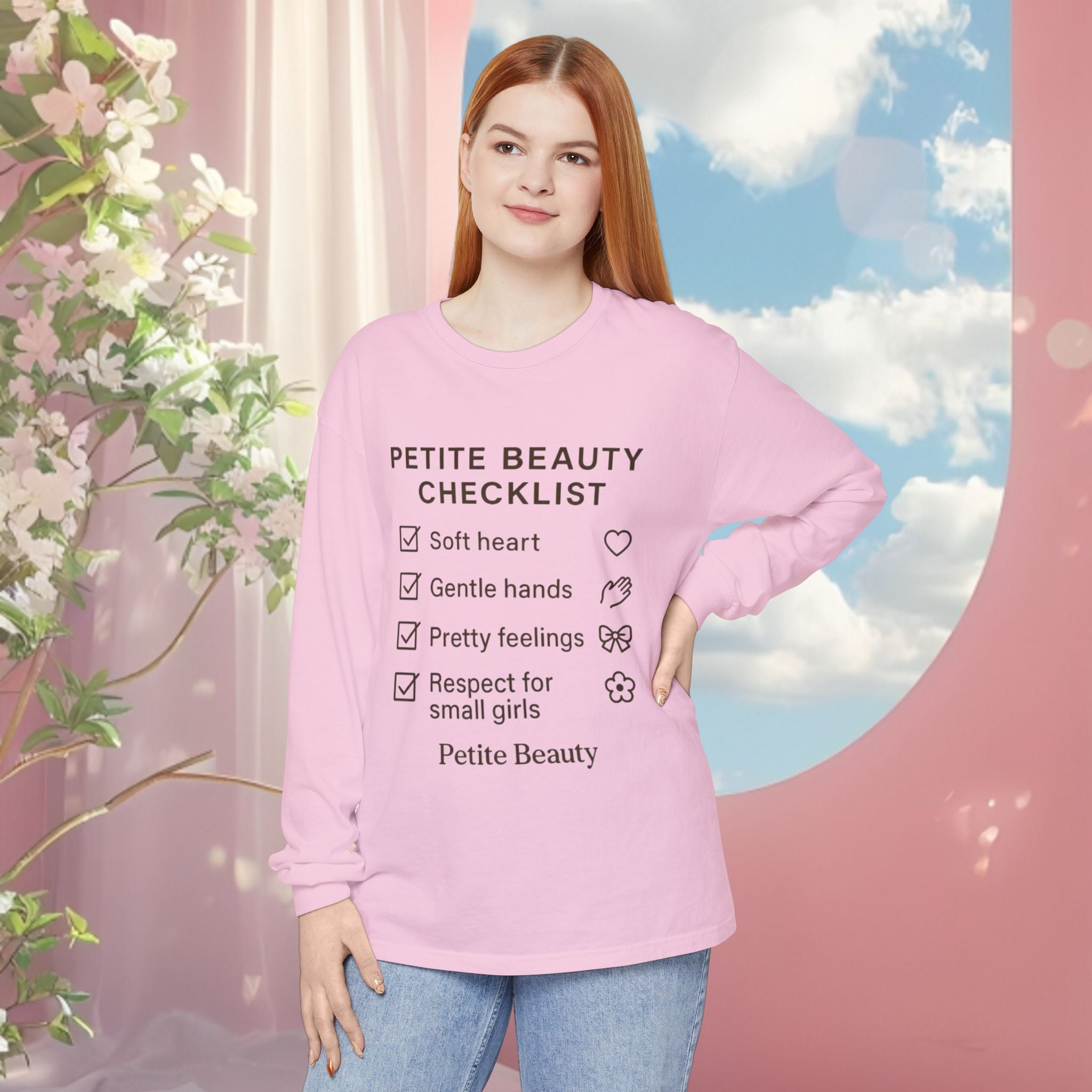 Minimal Feminine Cute Long Sleeve T-Shirt