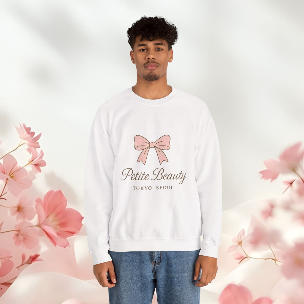 Petite Beauty Crewneck Sweatshirt — Pink Bow Tokyo Seoul Graphic
