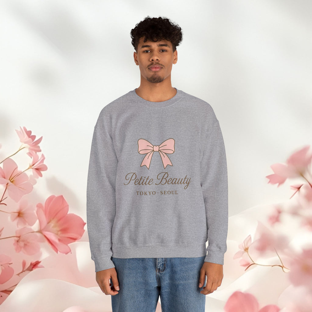 Petite Beauty Crewneck Sweatshirt — Pink Bow Tokyo Seoul Graphic