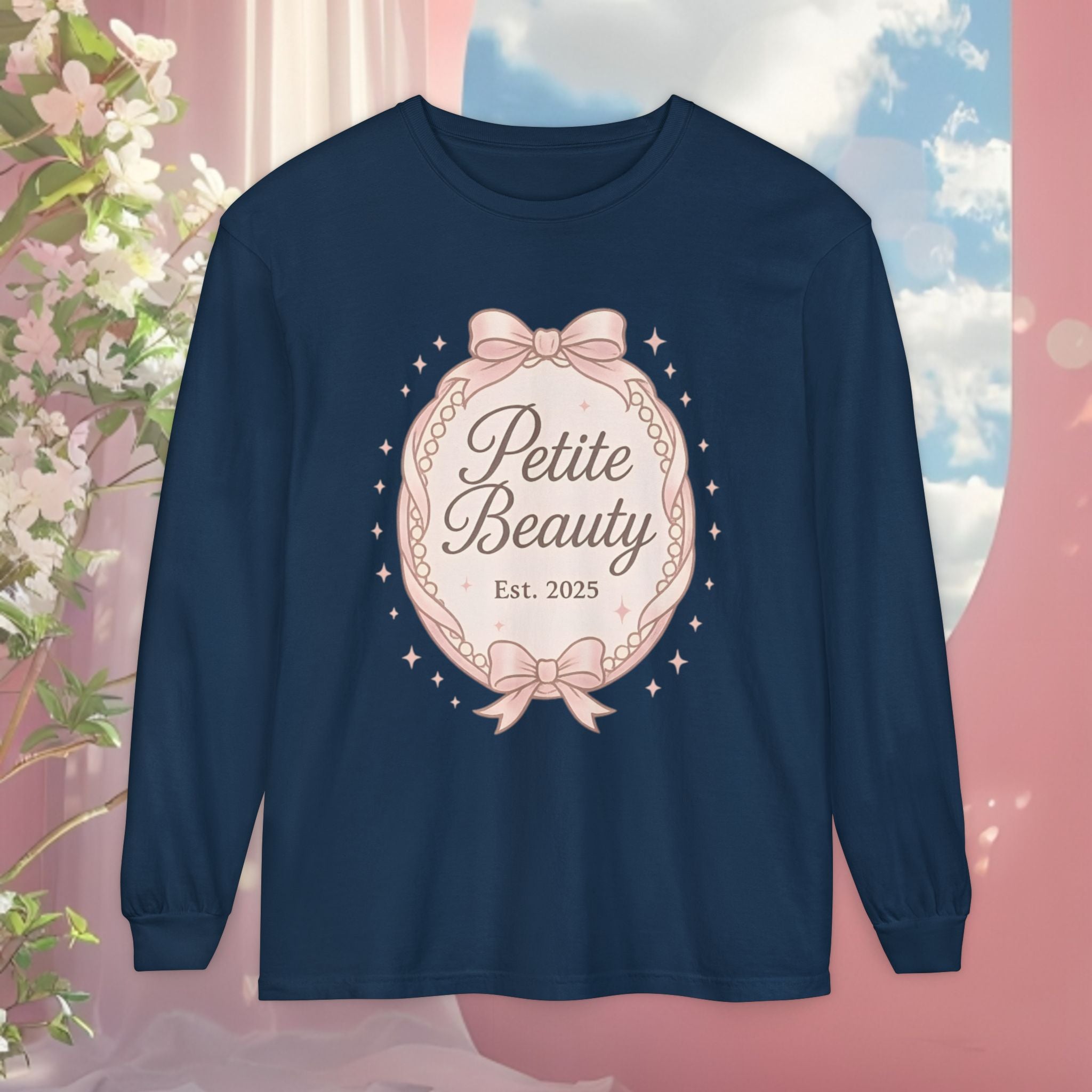 Vintage Pink Feminine Long Sleeve T-Shirt