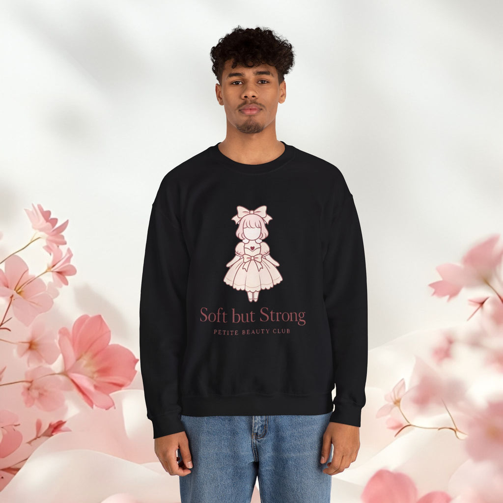 Soft But Strong Crewneck Sweatshirt — Petite Beauty Club Graphic Ver 1.