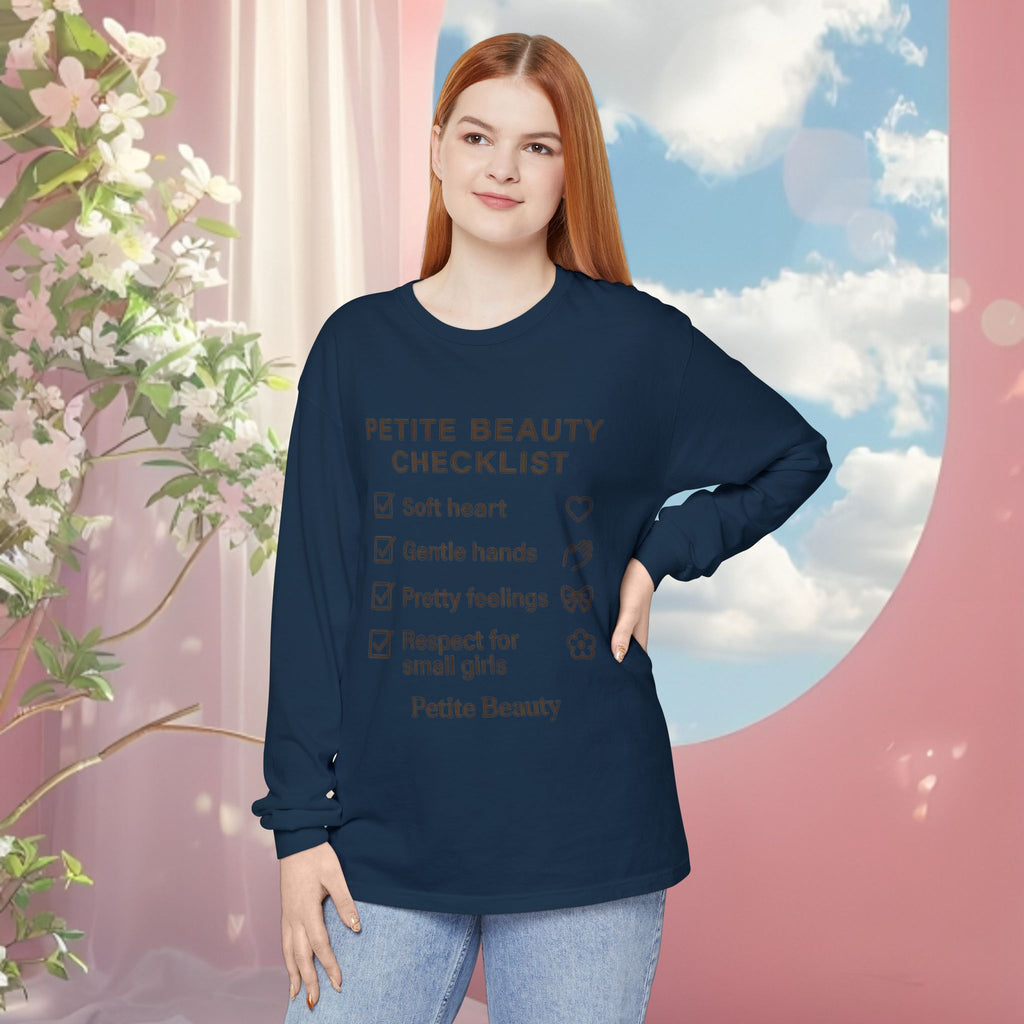 Minimal Feminine Cute Long Sleeve T-Shirt