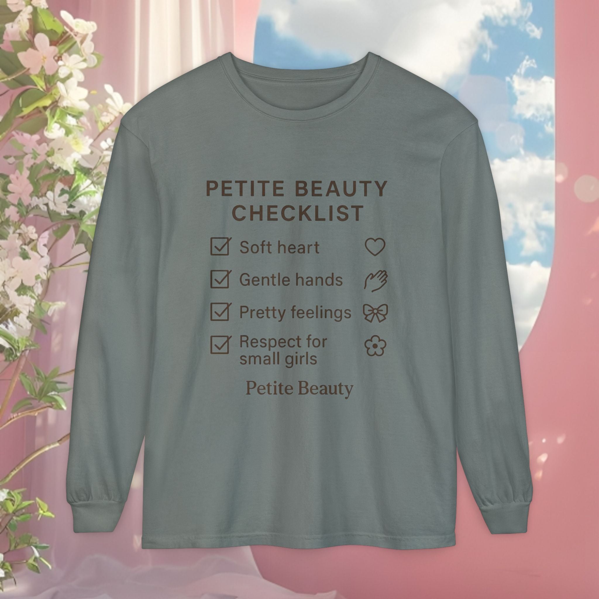 Minimal Feminine Cute Long Sleeve T-Shirt