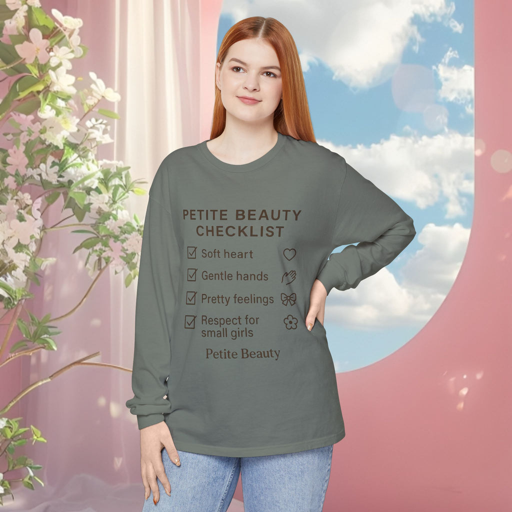 Minimal Feminine Cute Long Sleeve T-Shirt