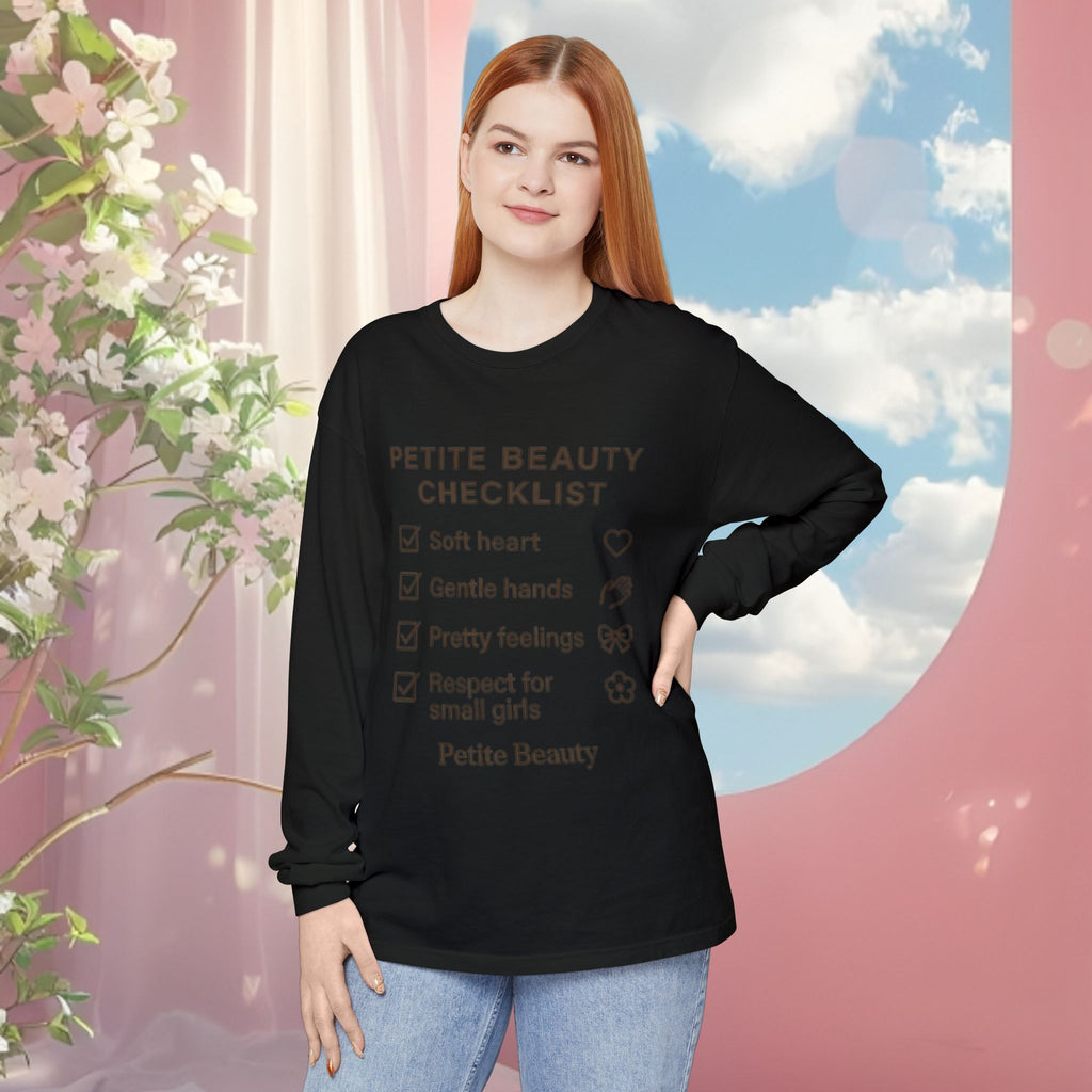 Minimal Feminine Cute Long Sleeve T-Shirt