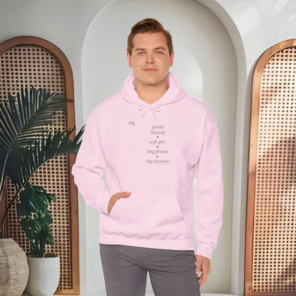 Poetic Beauty Hoodie — Minimal White Script Pullover