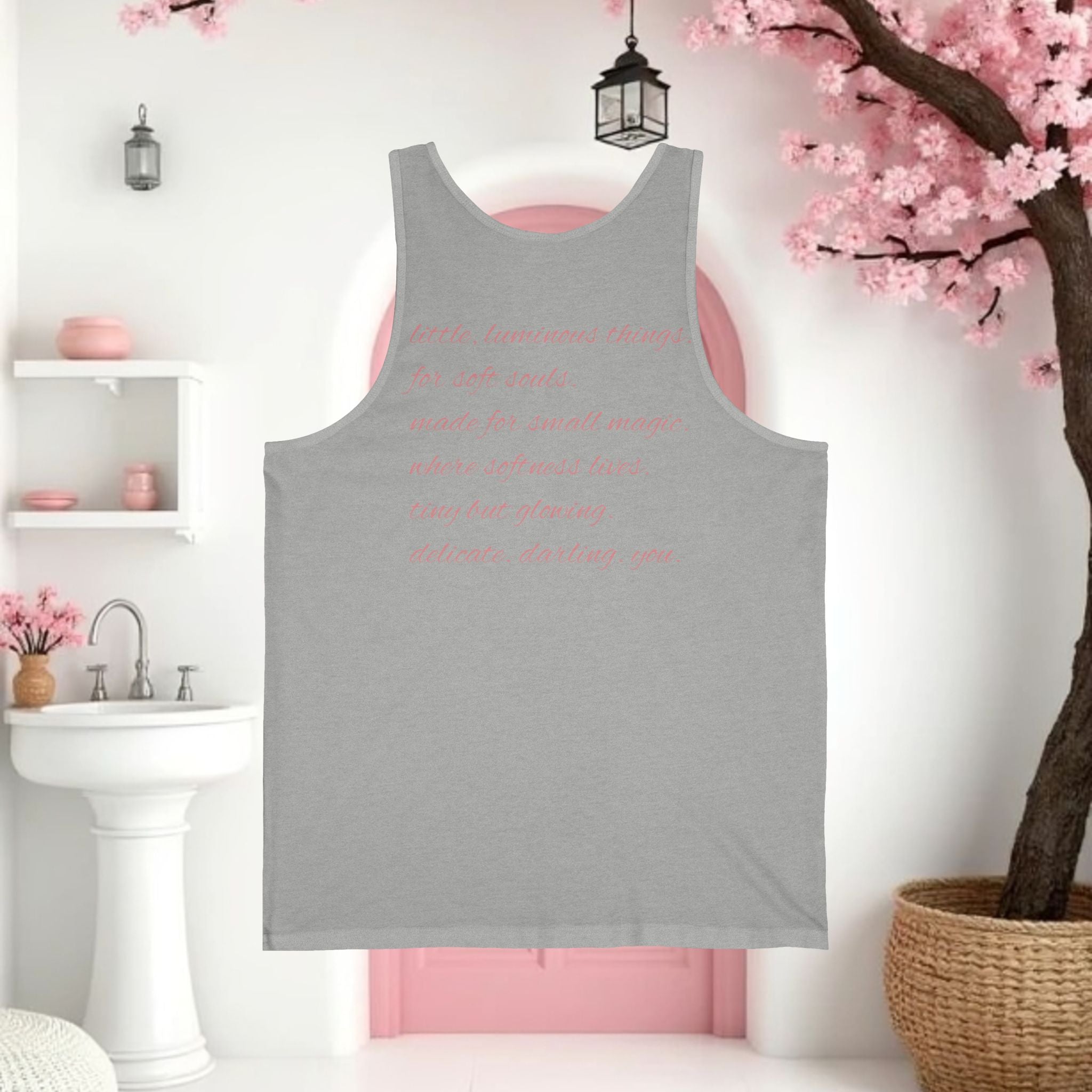 Cute & Sweet Simple Tank Top — Minimal Graphic Jersey Tank