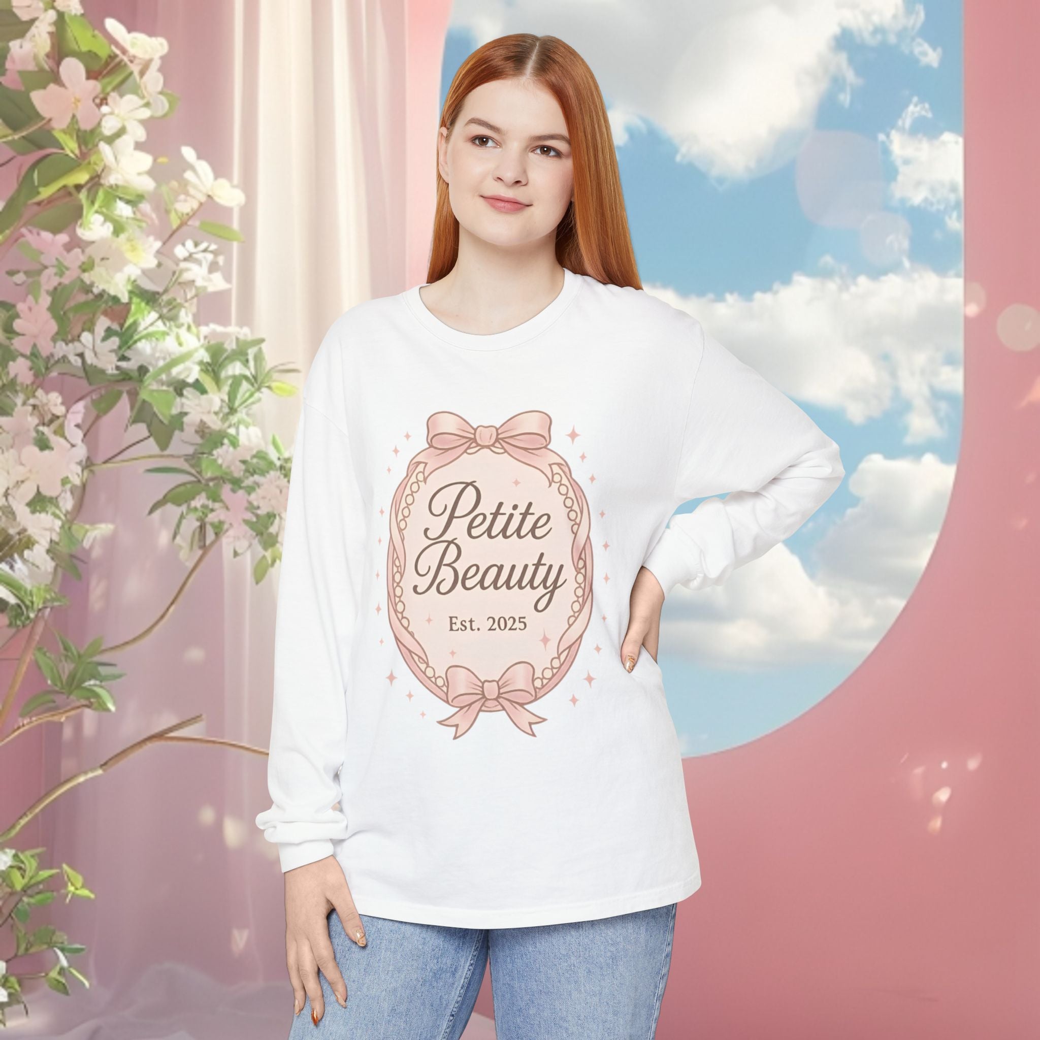 Vintage Pink Feminine Long Sleeve T-Shirt