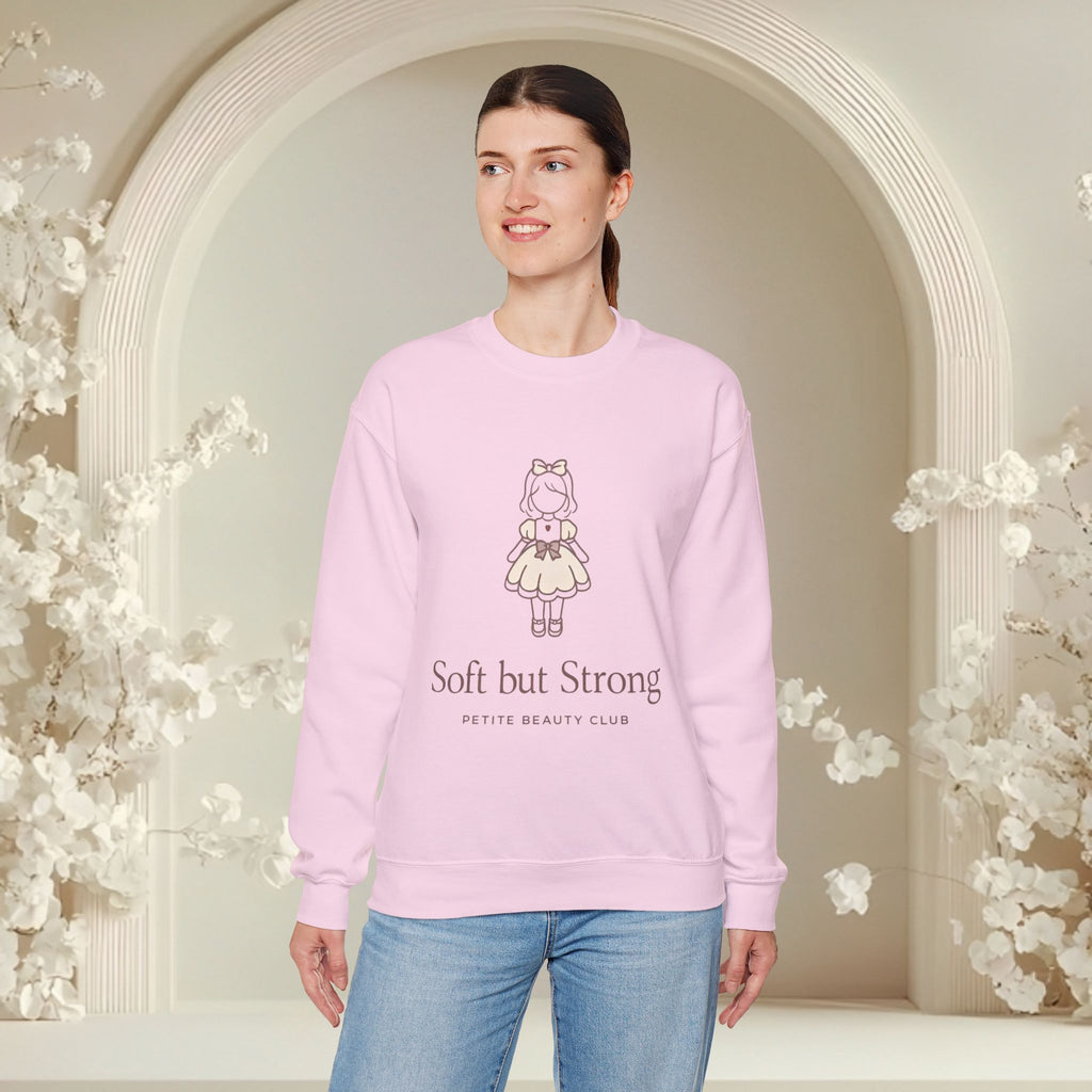 Soft But Strong Crewneck Sweatshirt — Petite Beauty Club Graphic Ver 2.