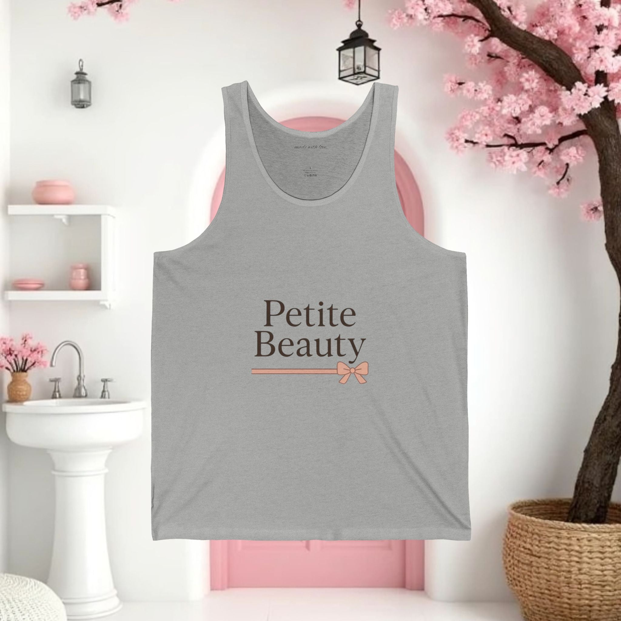 Feminine Graphic Bow Tank Top