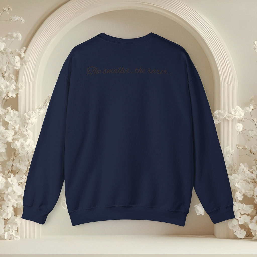 Crewneck Sweatshirt — "Fragile? No. Just Precious." Petite Beauty Inspirational Pullover