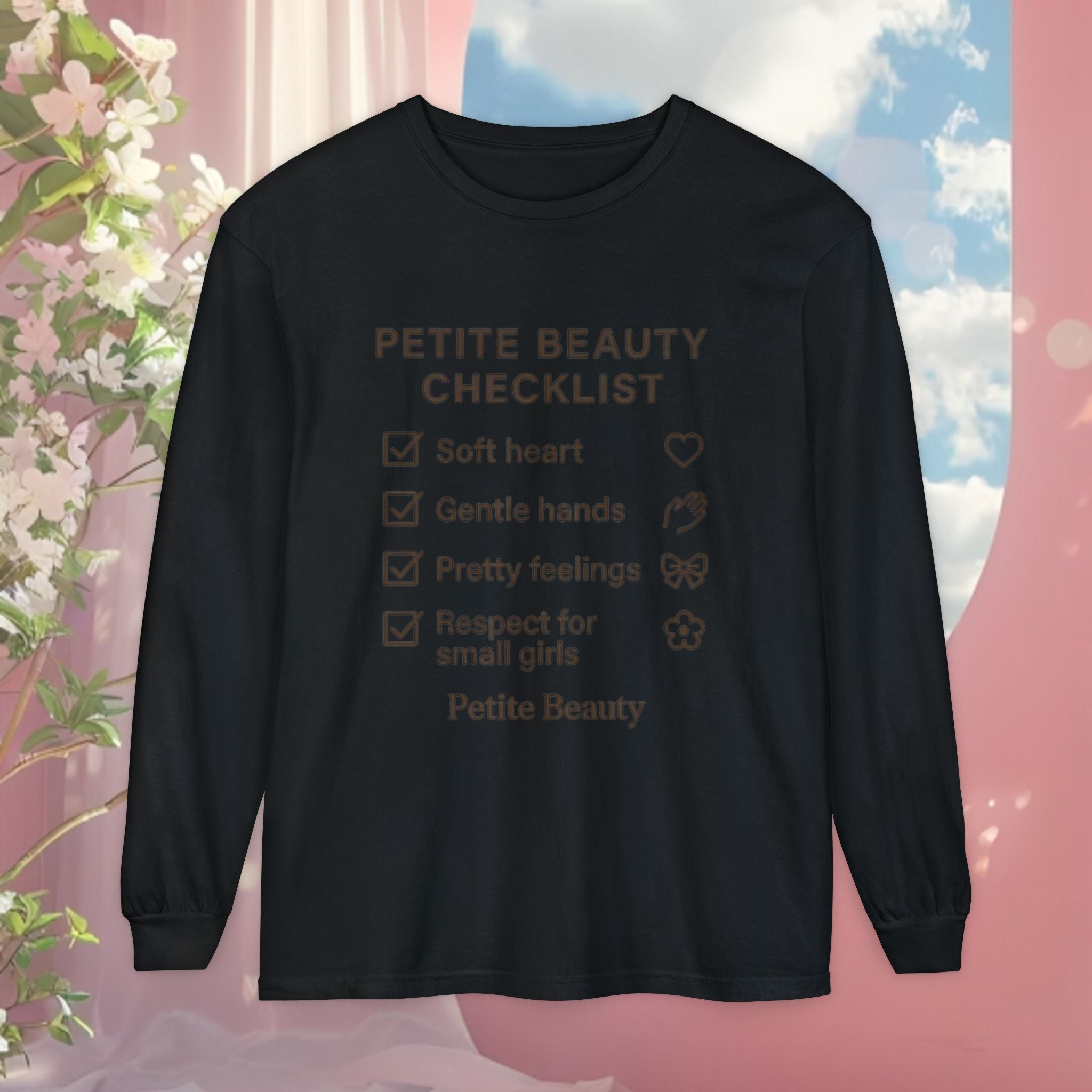 Minimal Feminine Cute Long Sleeve T-Shirt