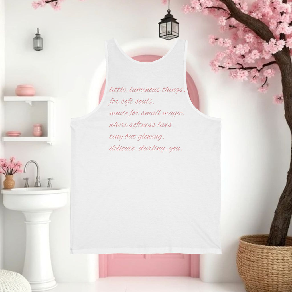 Cute & Sweet Simple Tank Top — Minimal Graphic Jersey Tank