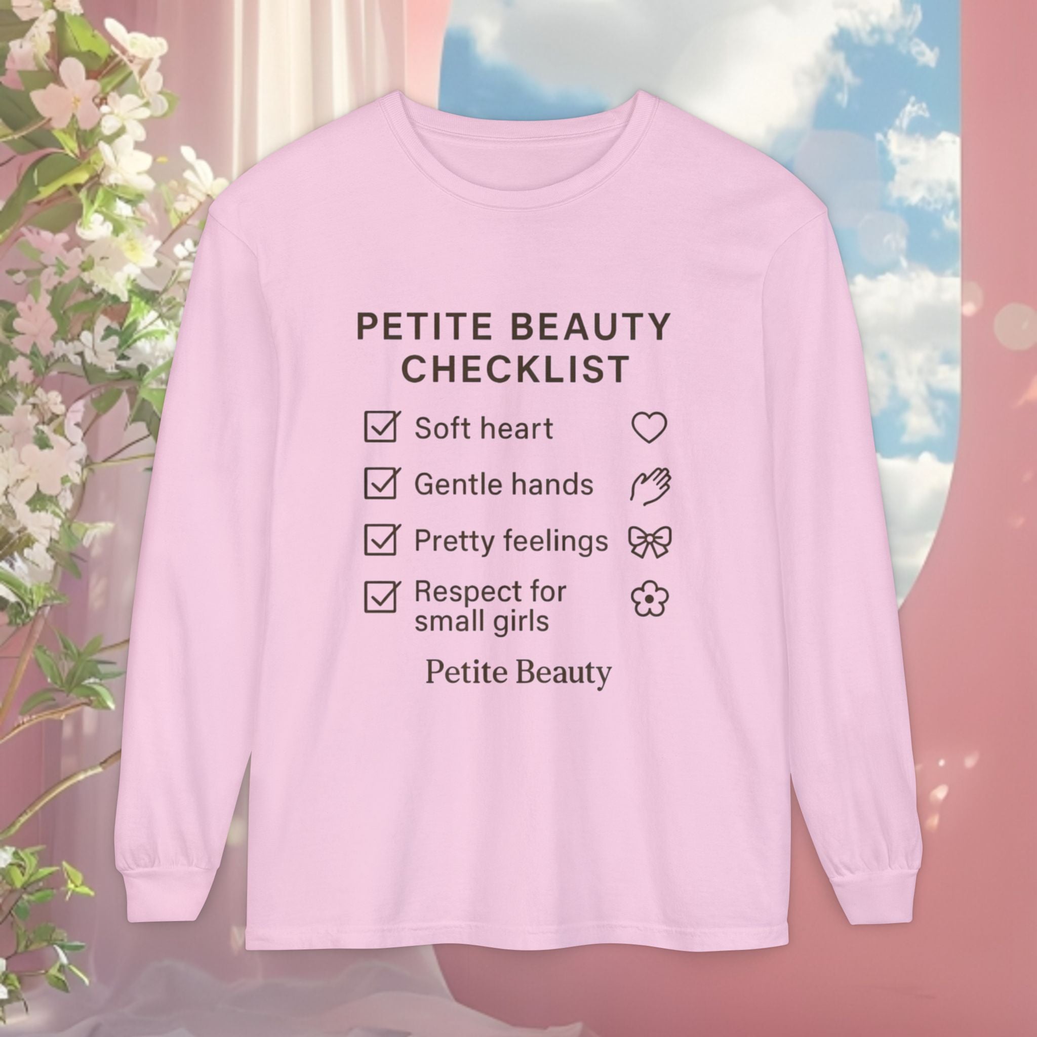 Minimal Feminine Cute Long Sleeve T-Shirt