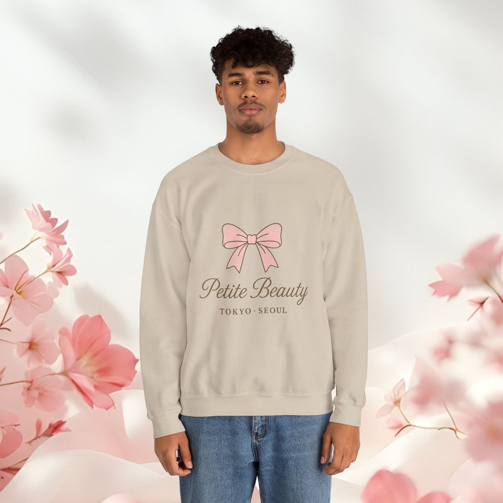 Petite Beauty Crewneck Sweatshirt — Pink Bow Tokyo Seoul Graphic