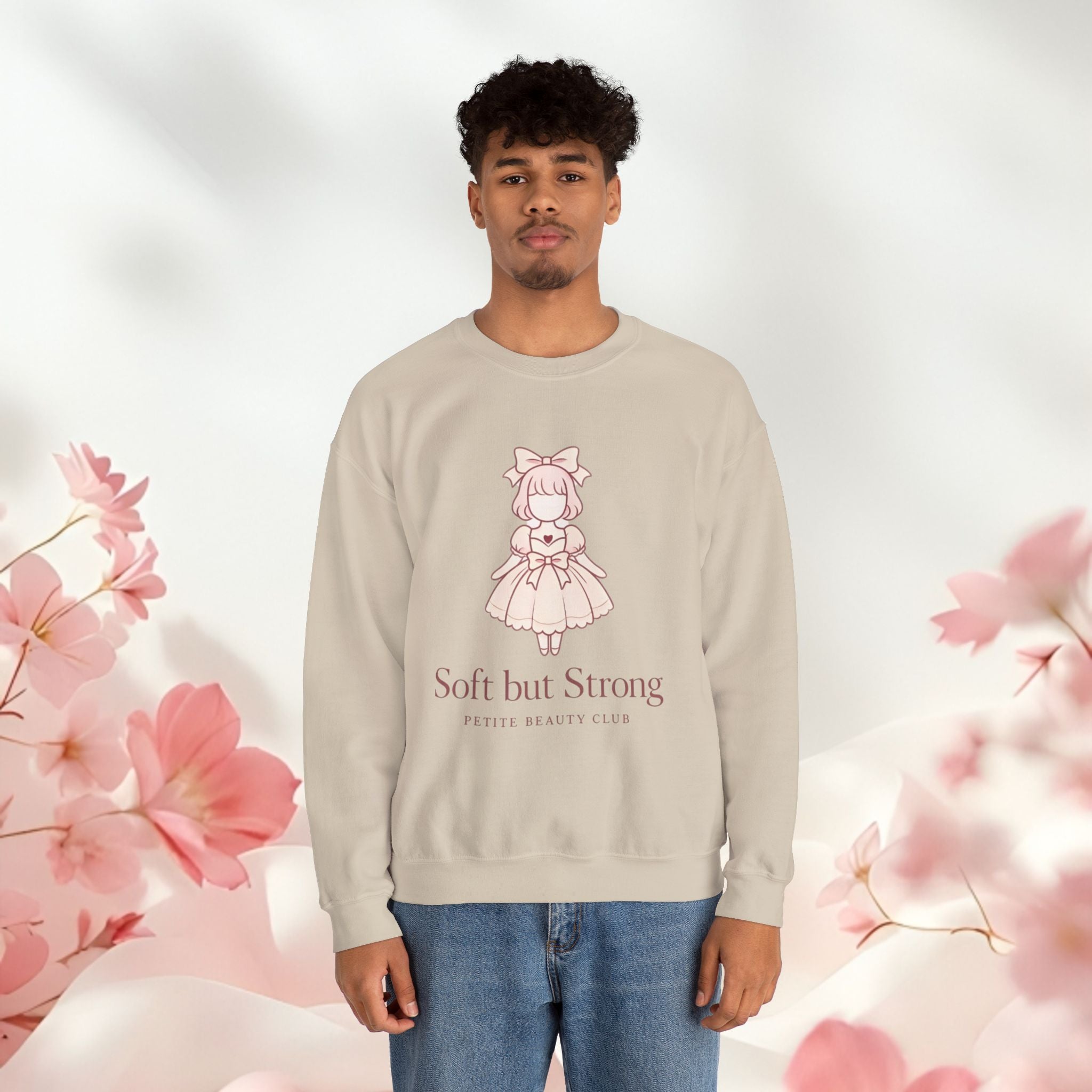 Soft But Strong Crewneck Sweatshirt — Petite Beauty Club Graphic Ver 1.