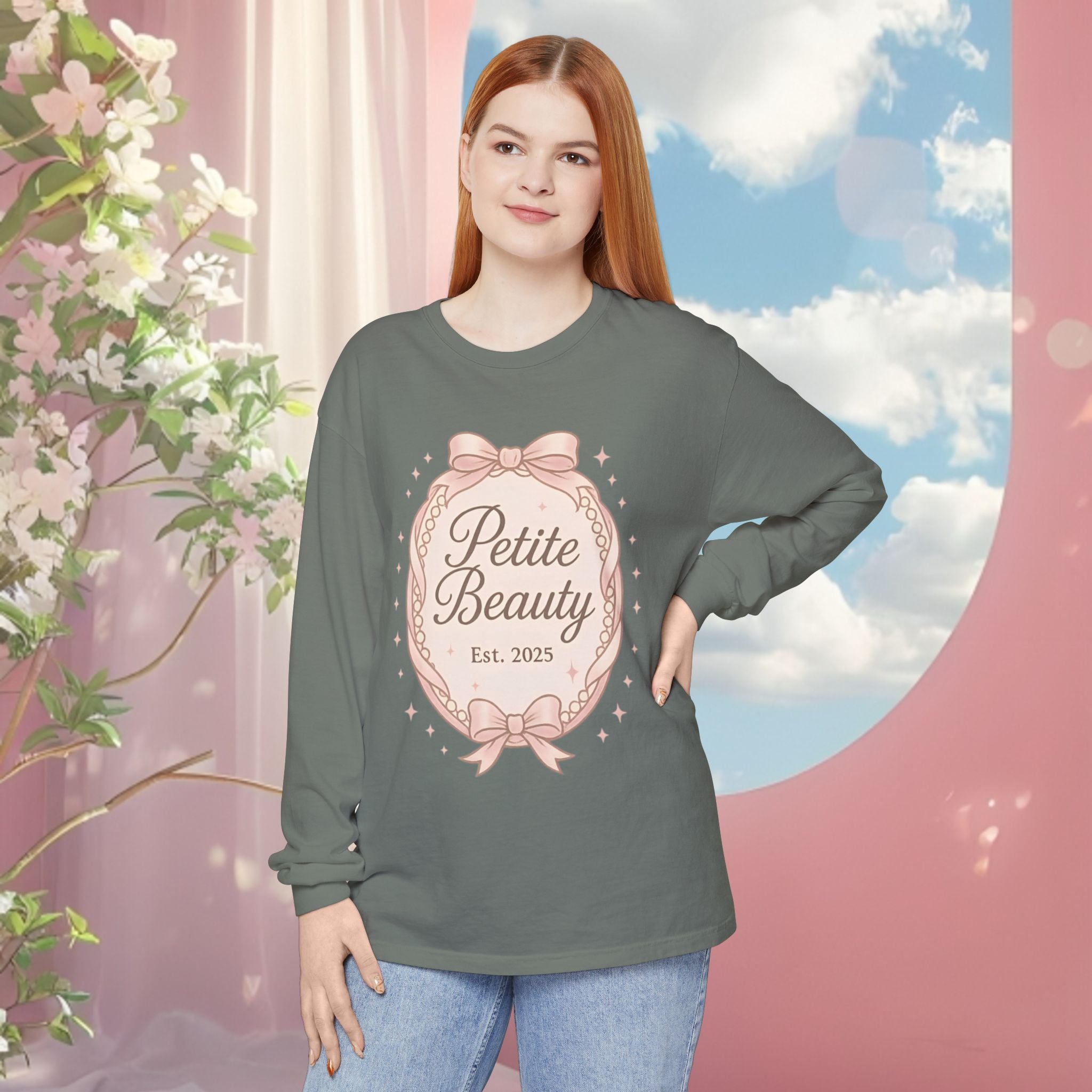 Vintage Pink Feminine Long Sleeve T-Shirt