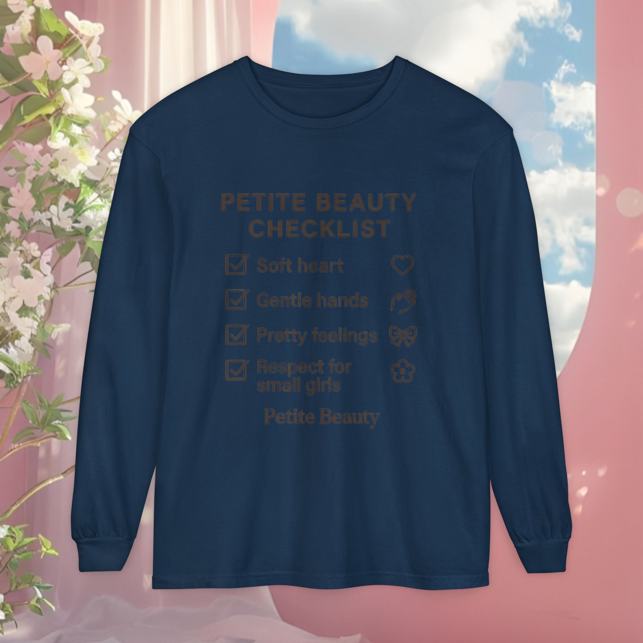 Minimal Feminine Cute Long Sleeve T-Shirt