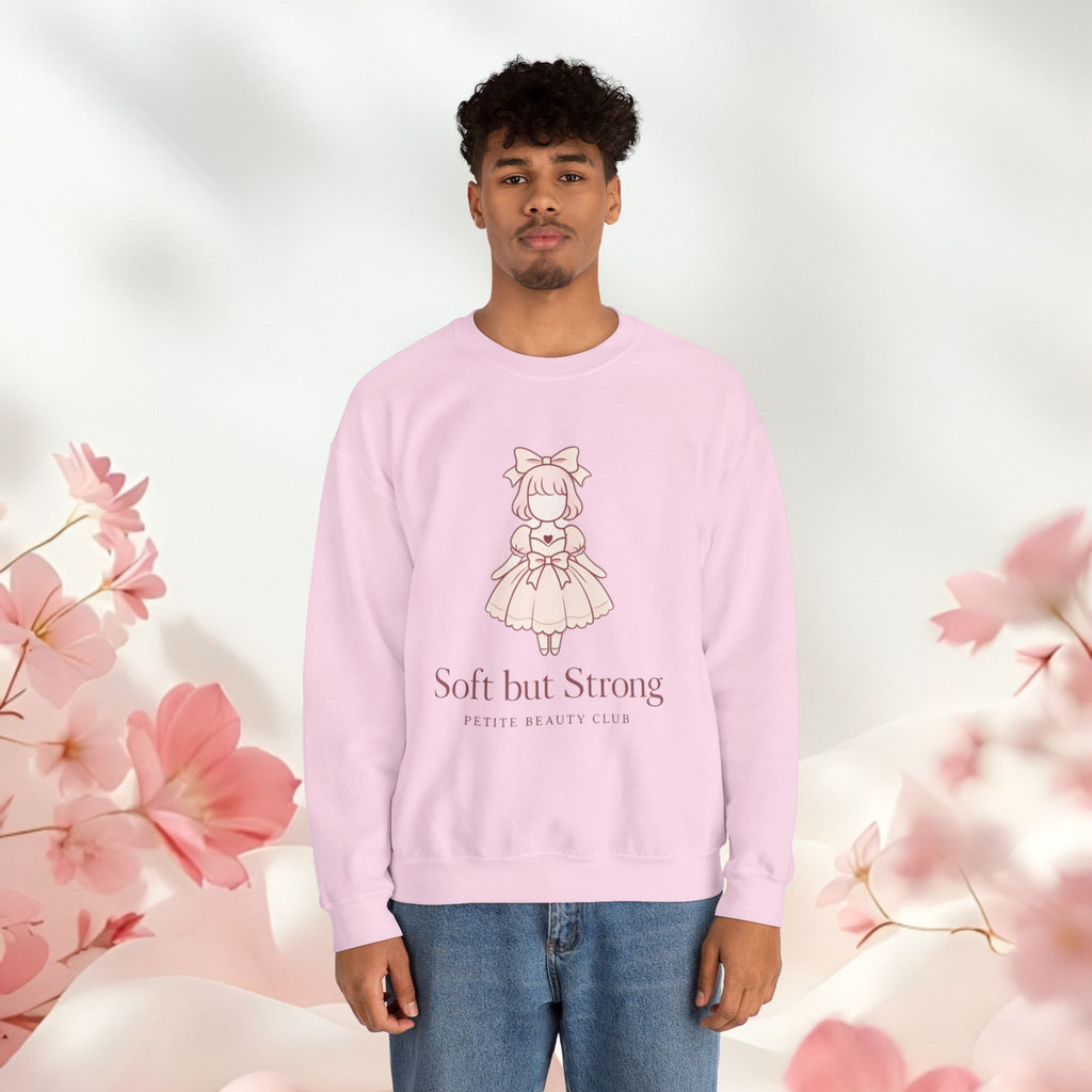 Soft But Strong Crewneck Sweatshirt — Petite Beauty Club Graphic Ver 1.